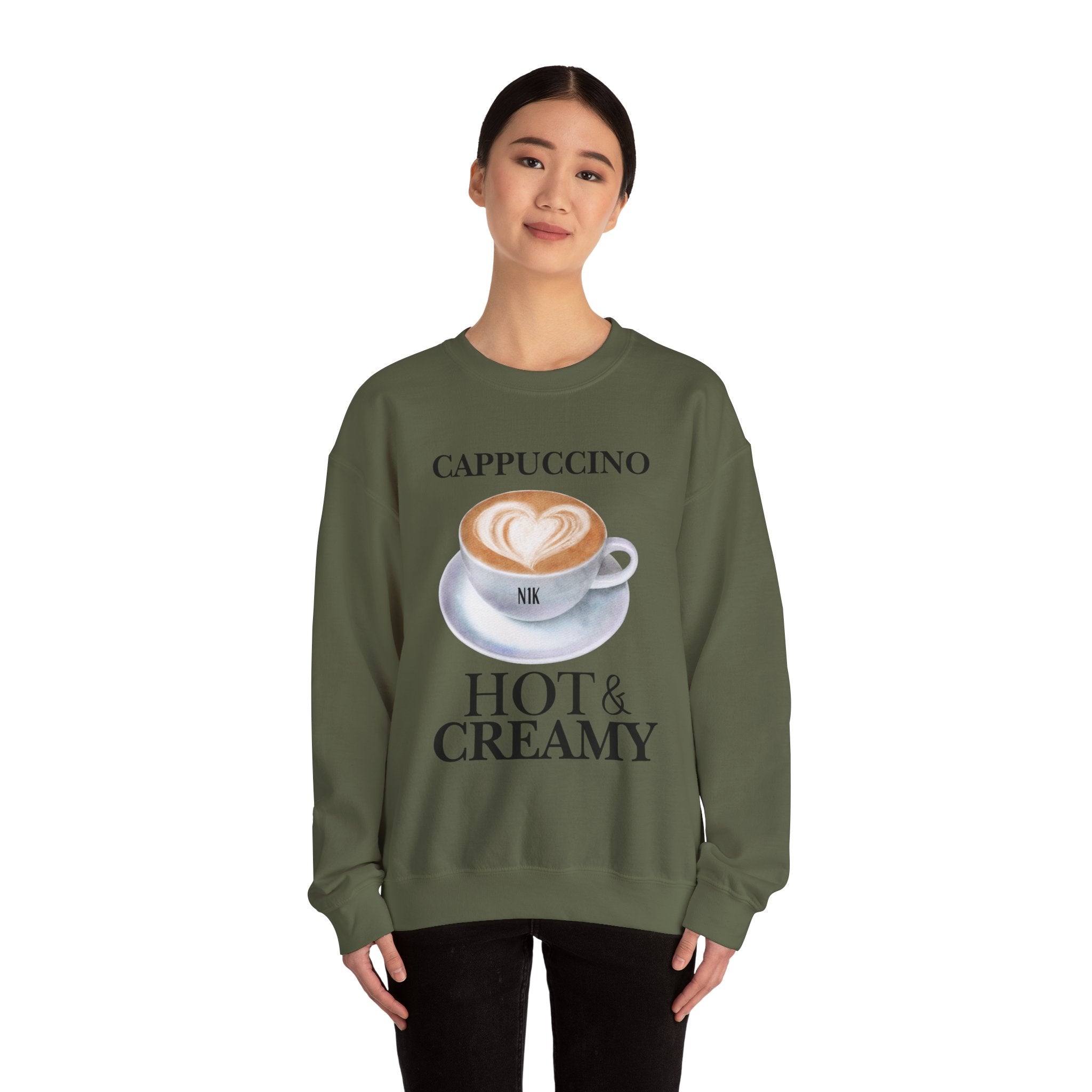 Creamy Sweatshirt Unisex Heavy Blend™ Crewneck Sweatshirt Cappuccino Hot